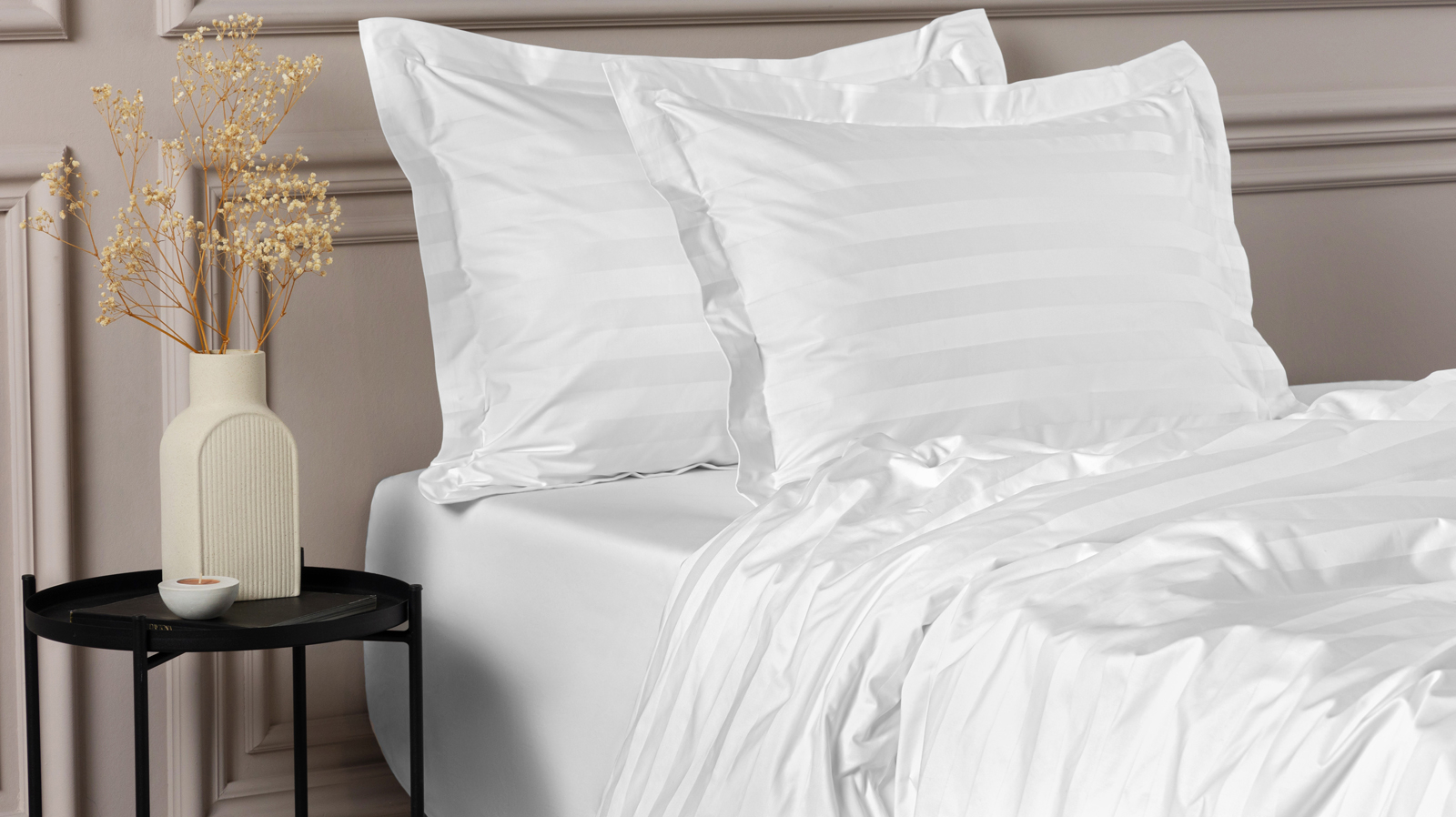 Постельное белье Askona Comfort Stripe 2.0 (односп.), цвет: Белый 140x205, без простыни в мебель-центре Озерцо