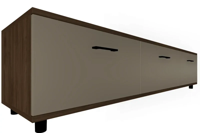 Тумба ТБ-5037-ГТ-ЛМ (Гикори Джексон Темный/Латте Матовый) — Мебель-центр Озерцо