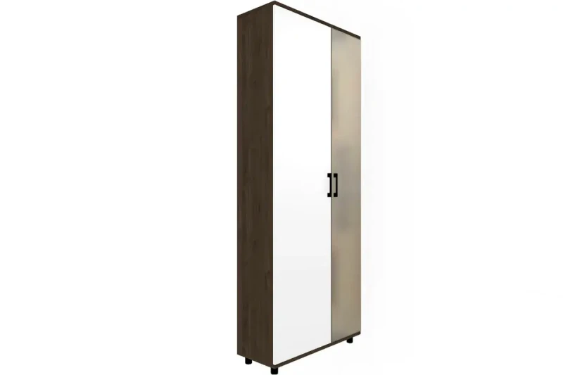 Шкаф многоцелевой ШК-5032-ГТ-БГ (Гикори Джексон Темный/Белый Бриллиант Глянцевый) в мебель-центре Озерцо