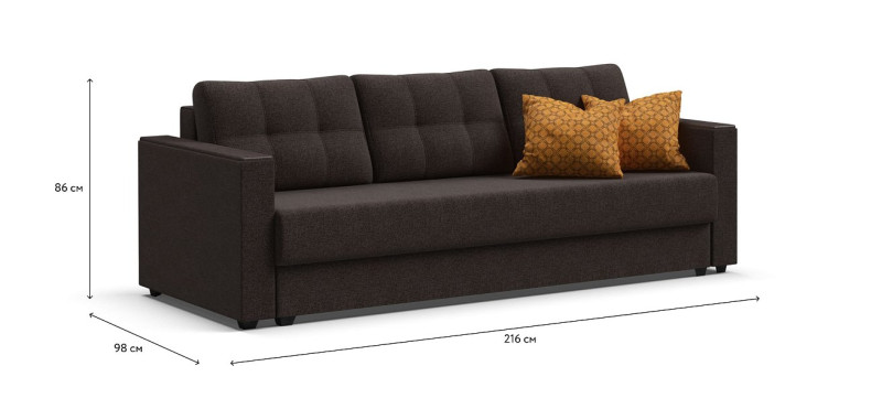 Диван Атланта 3 SE Malmo шоколад — купить в Озерце
