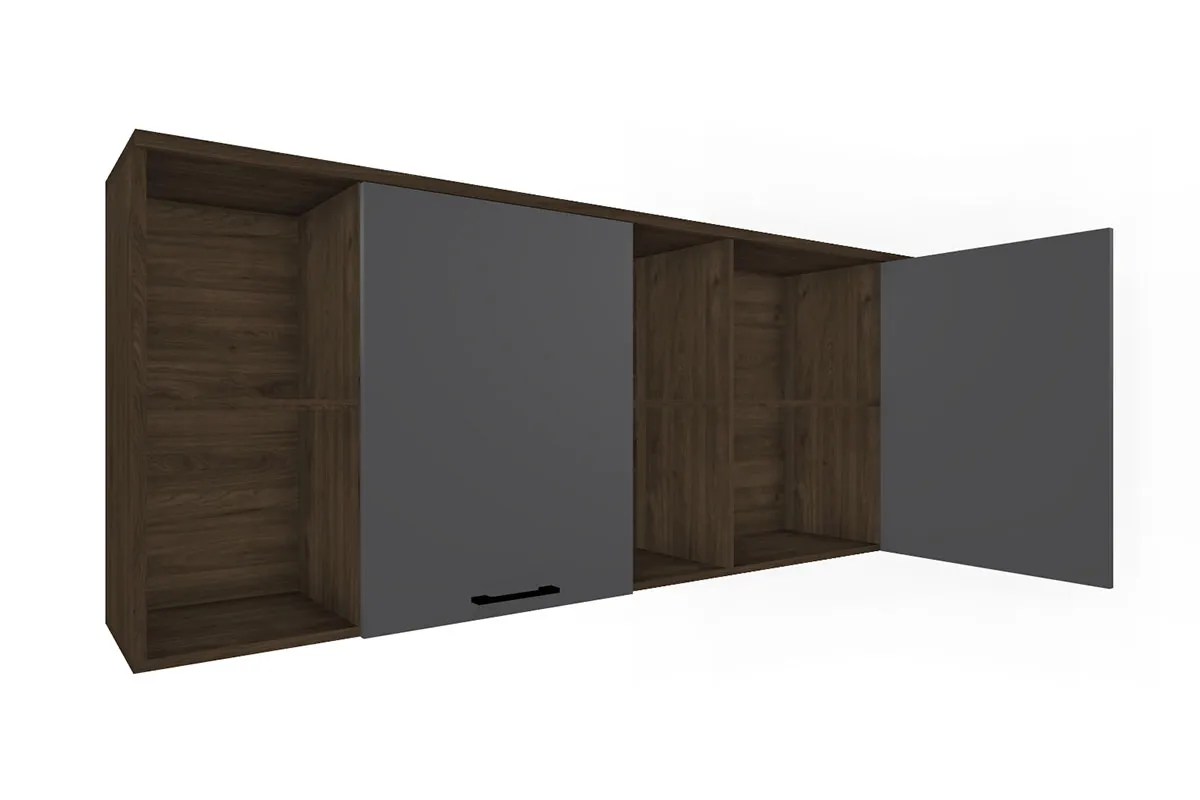 Антресоль АН-5010-ГТ-АМ (Гикори Джексон Темный/Антрацит Матовый) в мебель-центре Озерцо