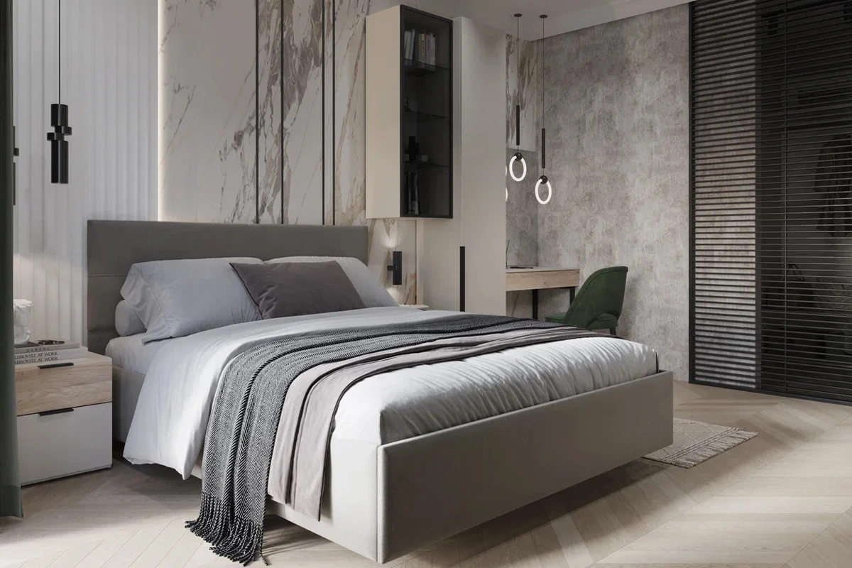 Тумба Мария МТ 45.2F (Дымчато-серый/Дуб Мария) — Мебель-центр Озерцо