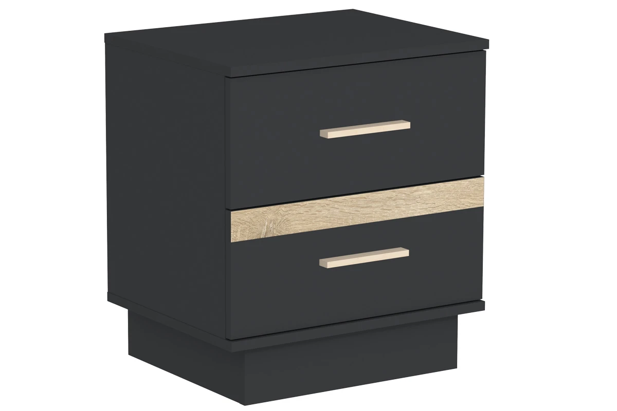 Спальня Анона 3 (Антрацит / Дуб Сонома) - купить в Озерце