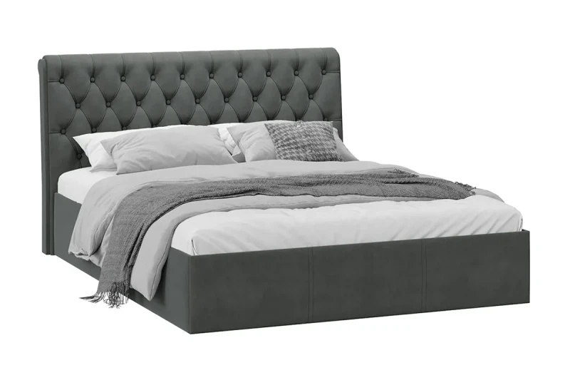 Кровать Скарлет с ПМ 160х200 (Графит серый) - купить в Озерце