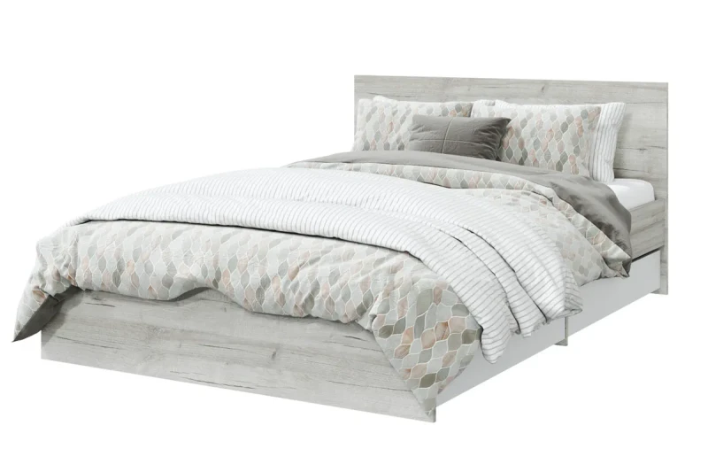 Кровать Лори с ящиками 120х200 (Дуб серый/Белый) - купить в Озерце