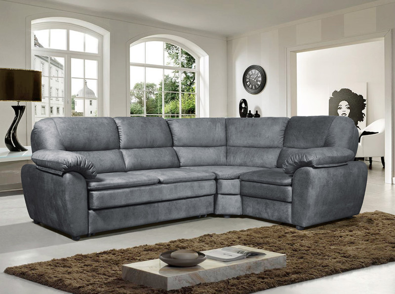 Диван раскладной "Лотос угловой" (графит) — купить в Озерце