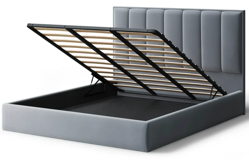 Кровать без опоры Лина с ПМ 180х200 (Neo 25/Серый) - купить в Озерце
