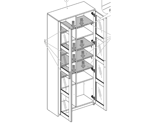 Скаген Шкаф с витриной 2V в мебель-центре Озерцо