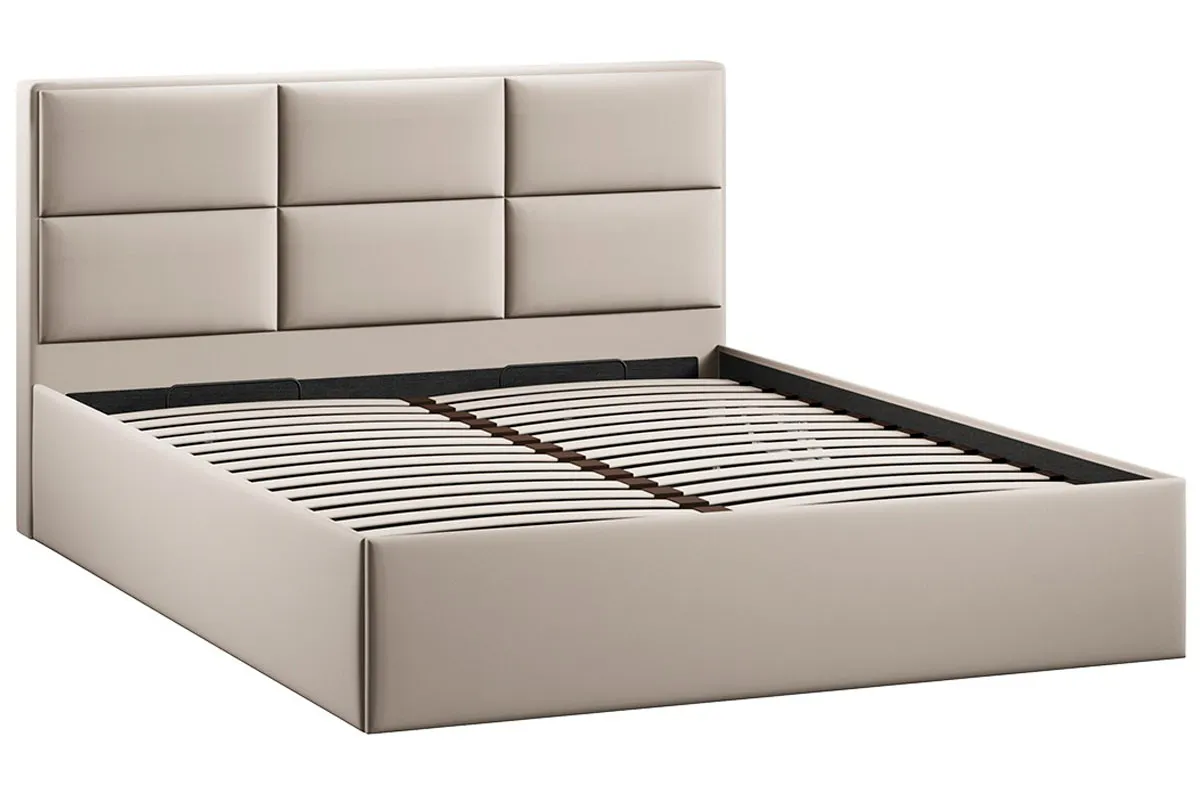 Кровать Стелла с ПМ Тип 1 и заглушиной 160х200 (Велюр/Confetti Cream) - купить в Озерце