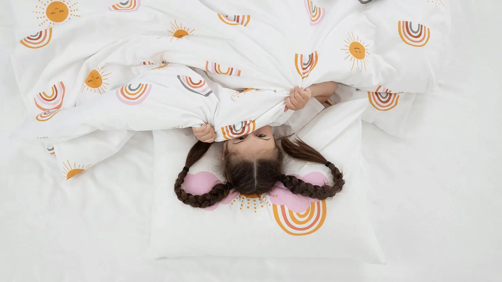 Постельное белье Askona kids Солнце и радуга 140x205 (односпальный), без простыни в мебель-центре Озерцо