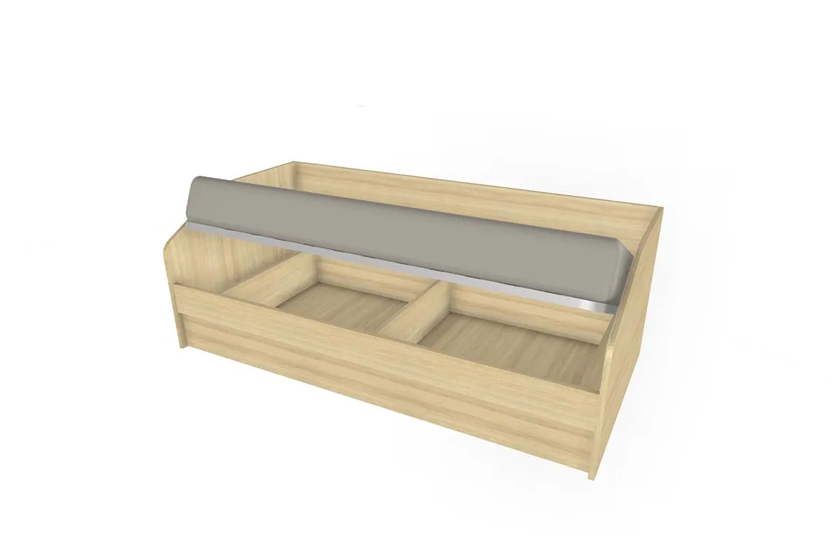 Кровать  КР-118 90х190 (Ясень Асахи) - купить в Озерце