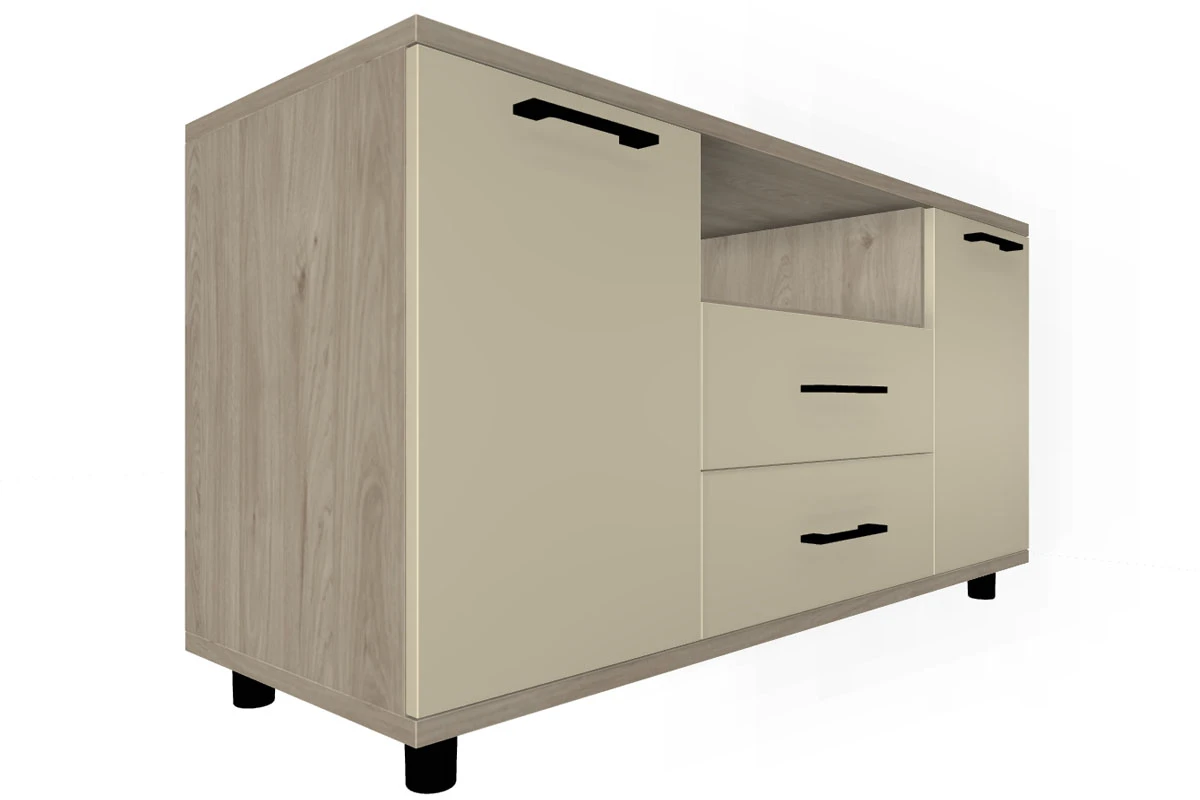 Гостиная Грейс комплект 1 (Гикори Джексон Светлый/Кашемир Глянцевый) — Мебель-центр Озерцо