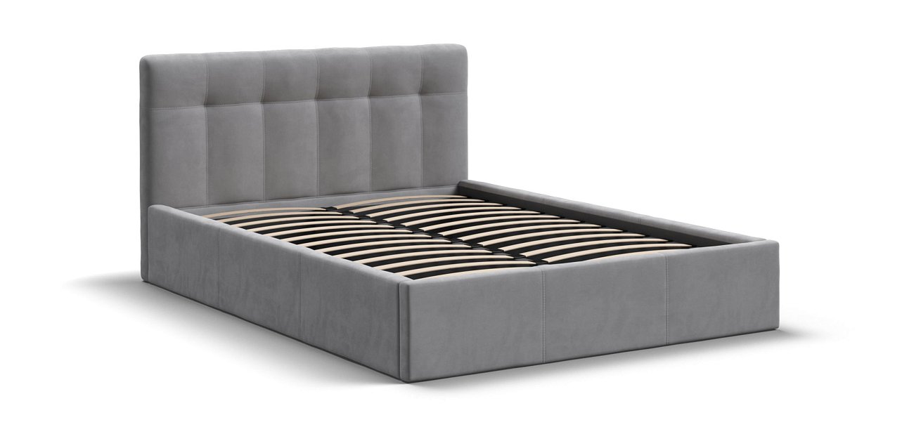 Кровать Белла 140*200 велюр Monolit сталь - купить в Озерце