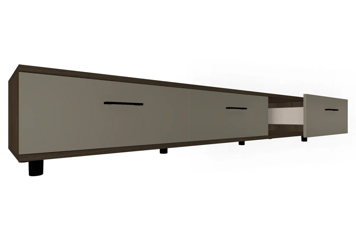 Тумба ТБ-5071-ГТ-ЛМ (Гикори Джексон Темный/Латте Матовый) — Мебель-центр Озерцо