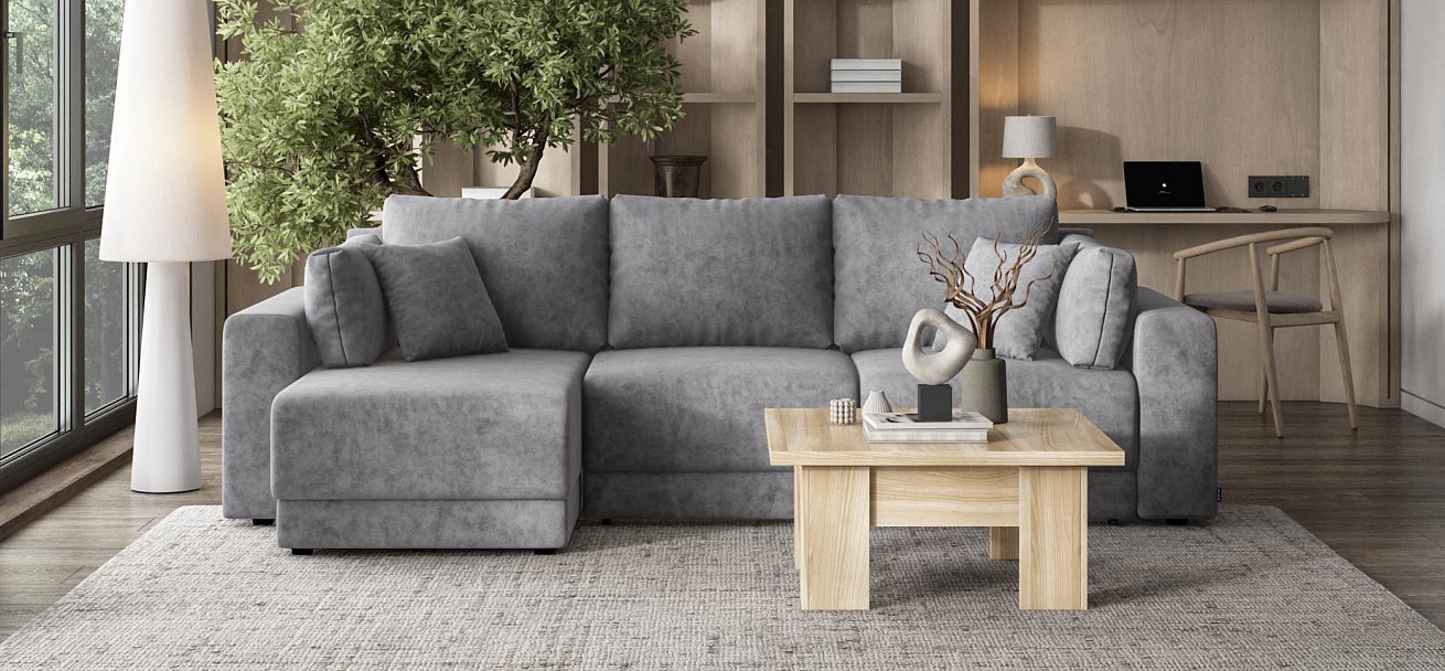 Босс Прайм ХЛ угловой диван Велюр Роял агат — купить в Озерце