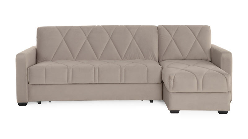 Диван угловой Domo Pro стежка ромб, ткань Sky Velvet 03 140x216 — купить в Озерце