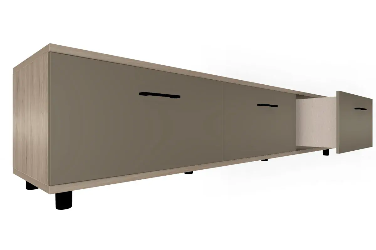 Тумба ТБ-5037-ГС-ЛМ (Гикори Джексон Светлый/Латте Матовый) — Мебель-центр Озерцо