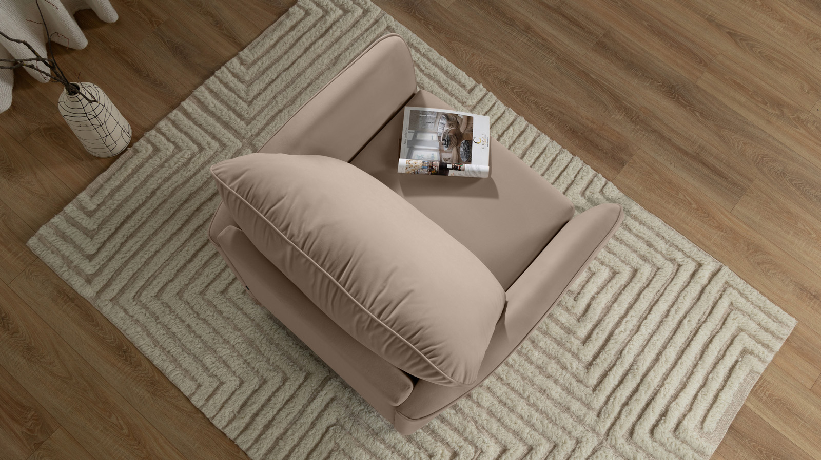 Кресло Laguna, Тк. Sky Velvet 03 87x92.5 — купить в Озерце