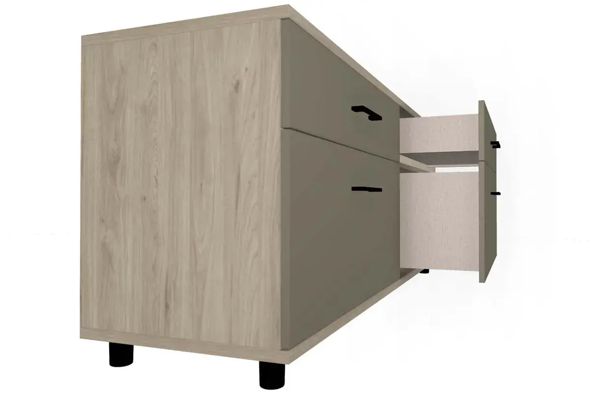 Тумба ТБ-5029-ГС-ЛМ (Гикори Джексон светлый/Латте матовый) — Мебель-центр Озерцо