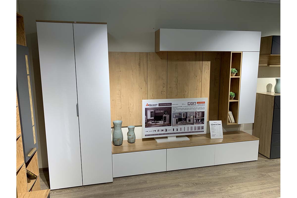 Шкаф для одежды 2-х дверный Сканди 800 (Дуб бунратти/Белый бланш) в мебель-центре Озерцо