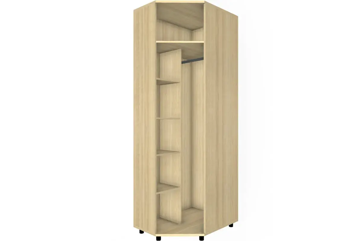 Шкаф угловой для одежды и белья ШК-5017-АС-ЛМ (Ясень Асахи/Латте Матовый) в мебель-центре Озерцо