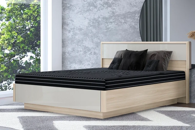 Кровать КР-4003-АС-КГ с ПМ 160х200 (Ясень Асахи/Кашемир Глянцевый) - купить в Озерце
