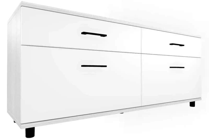 Тумба ТБ-5029-СЯ-БГ (Снежный Ясень/Белый Бриллиант глянцевый) — Мебель-центр Озерцо