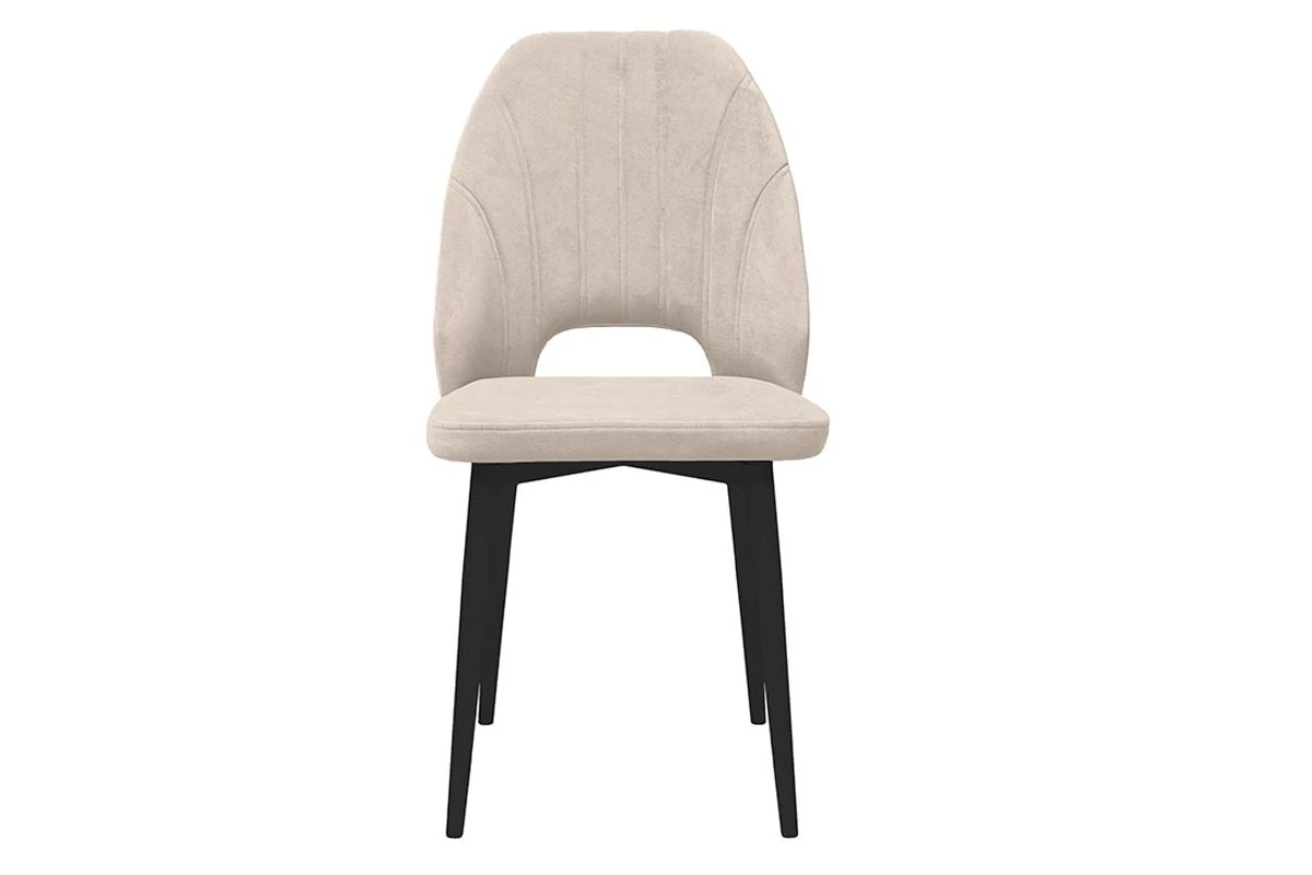 Стул Капри Исп. 2 конус Т2 (Черный муар/Велюр DREAM бежевый) - купить в Озерце