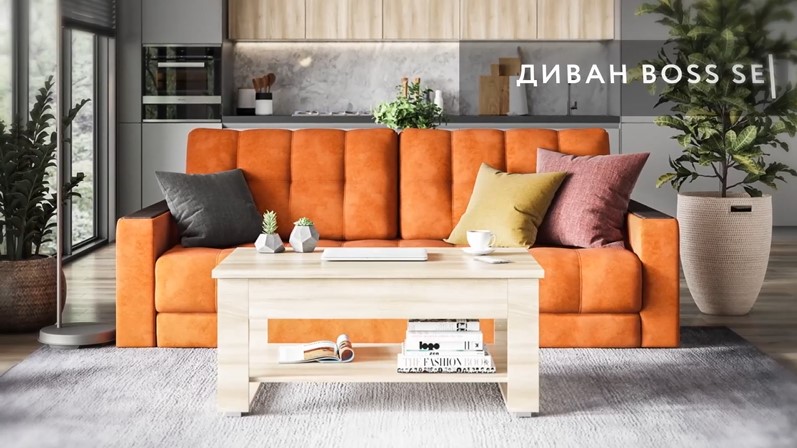 Диван BOSS 2.0 велюр Monolit латте — купить в Озерце