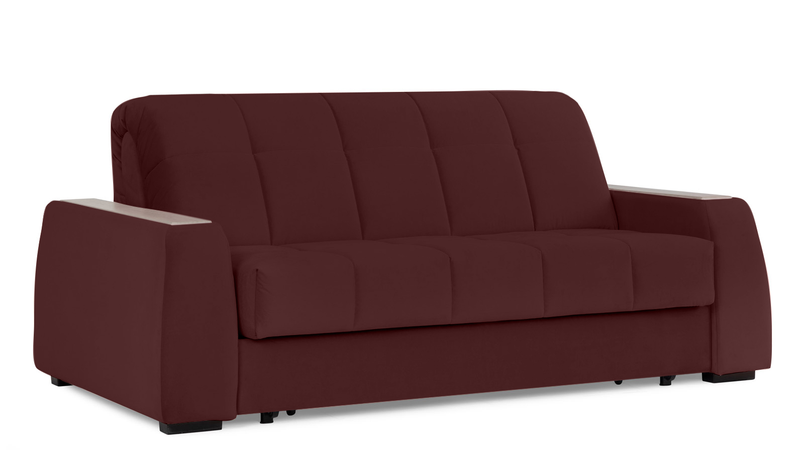 Диван - кровать Domo Pro с накладкой цвета ясень, стежка квадрат, ткань Sky Velvet 32 140x216 — в мебель-центре Озерцо