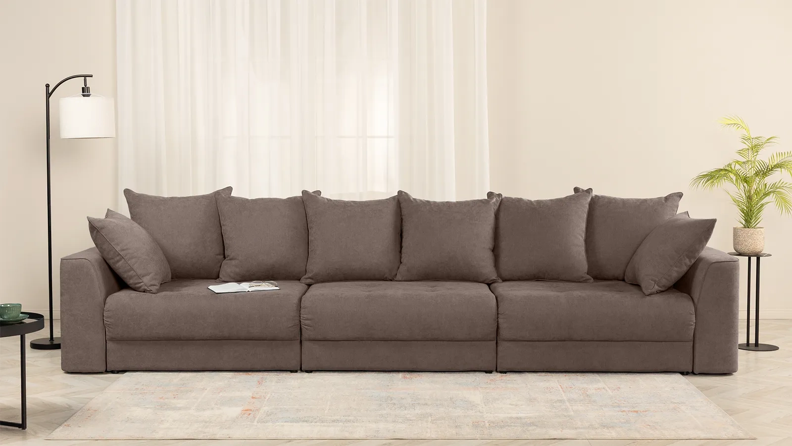 Диван -кровать Monako New 3-секционный, ткань Royal I Shiitake 113x354 — купить в Озерце