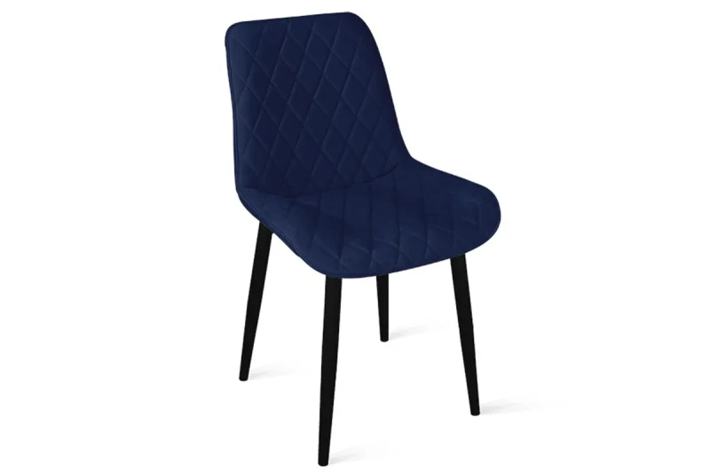 Стул Oscar (Черный Муар / Велюр L005 Синий) - купить в Озерце