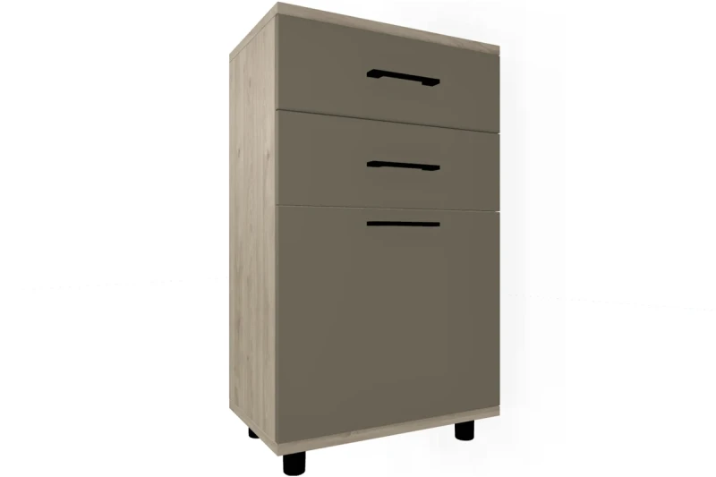 Тумба ТБ-5008-ГС-ЛМ (Гикори Джексон Светлый/Латте Матовый) — Мебель-центр Озерцо