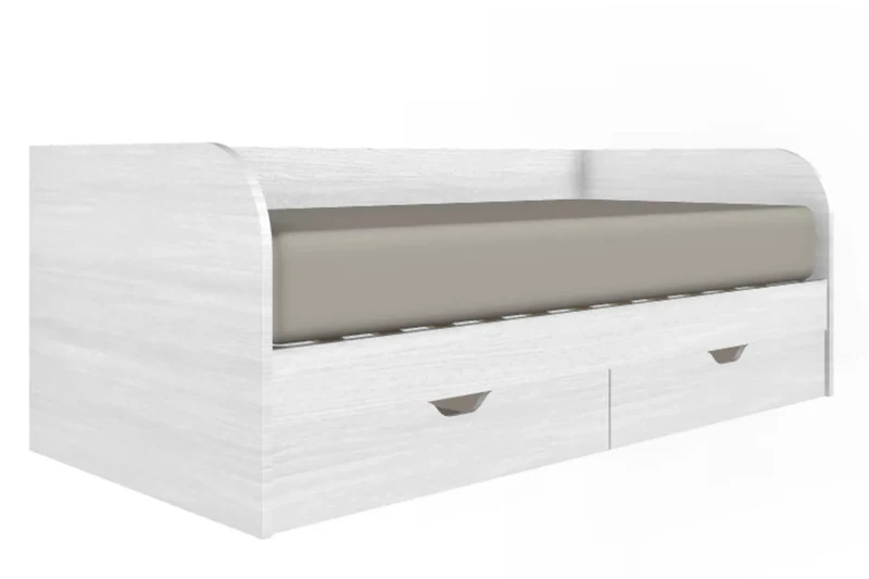 Кровать КР-117 90х190 (Снежный Ясень) - купить в Озерце