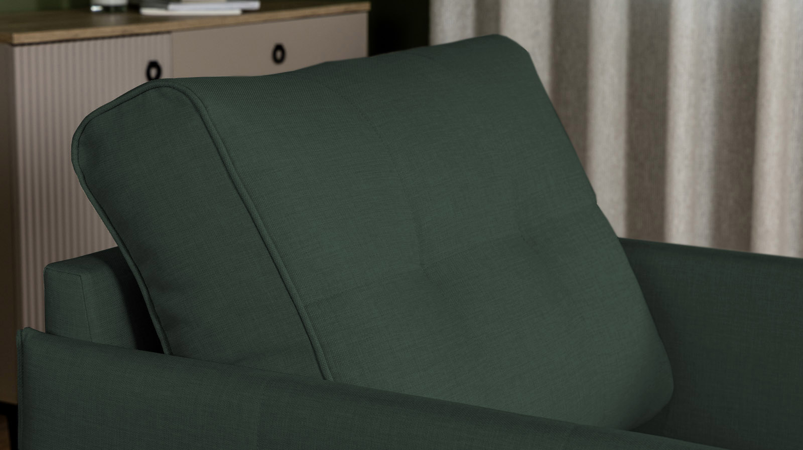 Кресло Amani Pro, Тк. Lidot green (подлокотник: 5 см) 73.5x89 — купить в Озерце