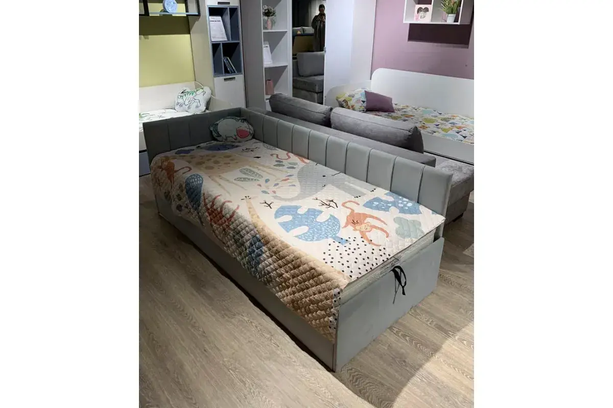 Кровать Мика с ПМ 90х200 универсальная Newtone Light GREY - купить в Озерце