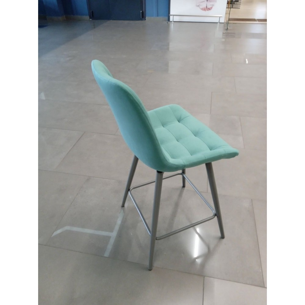 Стул полубарный Гармония поворотный муар графит/зеленый 3Velu43 - купить в Озерце