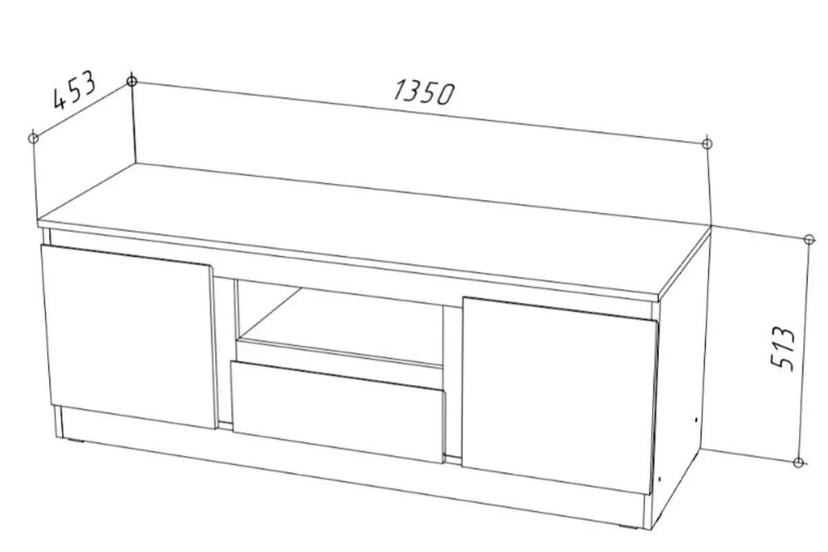 Тумба Stern ТВ-135 (Дуб Сонома) 72676481 — Мебель-центр Озерцо