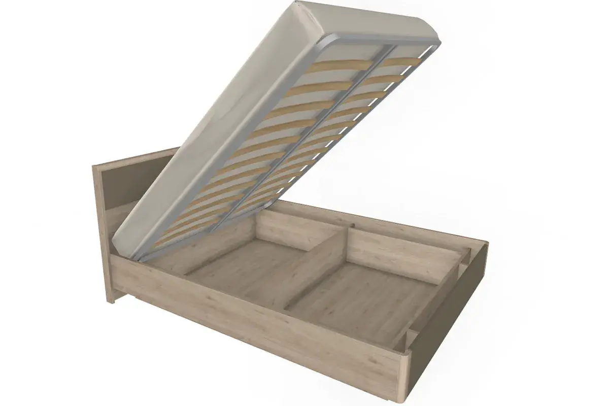 Кровать КР-4003-ГС-ЛМ 160х200 (Гикори Джексон Светлый/Латте Матовый) - купить в Озерце