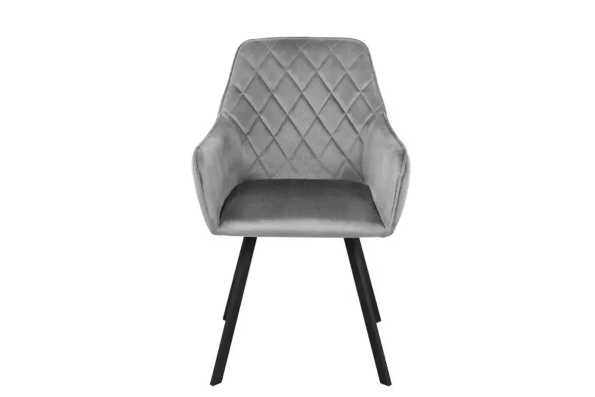 Стул Мадрид каркас Муар черный , велюр (Dream grey серый) СРП-056 - купить в Озерце