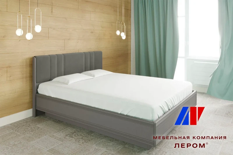 Кровать КР-1013-СО-В с ПМ 160х200 (Серый Оникс/Велюр) - купить в Озерце