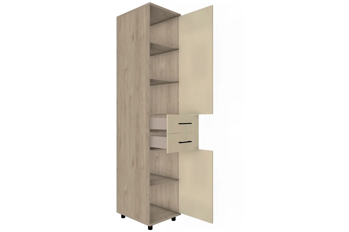 Шкаф многоцелевой ШК-5023-ГС-КГ (Гикори Джексон Светлый / Кашемир Глянцевый) в мебель-центре Озерцо