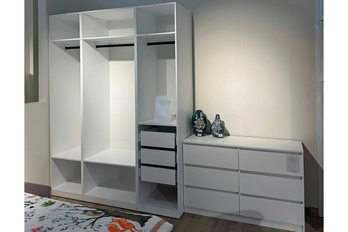 Корпус шкафа для гардеробной системы Квадро (50х55.7) (Белый) — Мебель-центр Озерцо