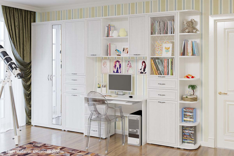 Детская Карина-2 (Снежный Ясень) — Мебель-центр Озерцо