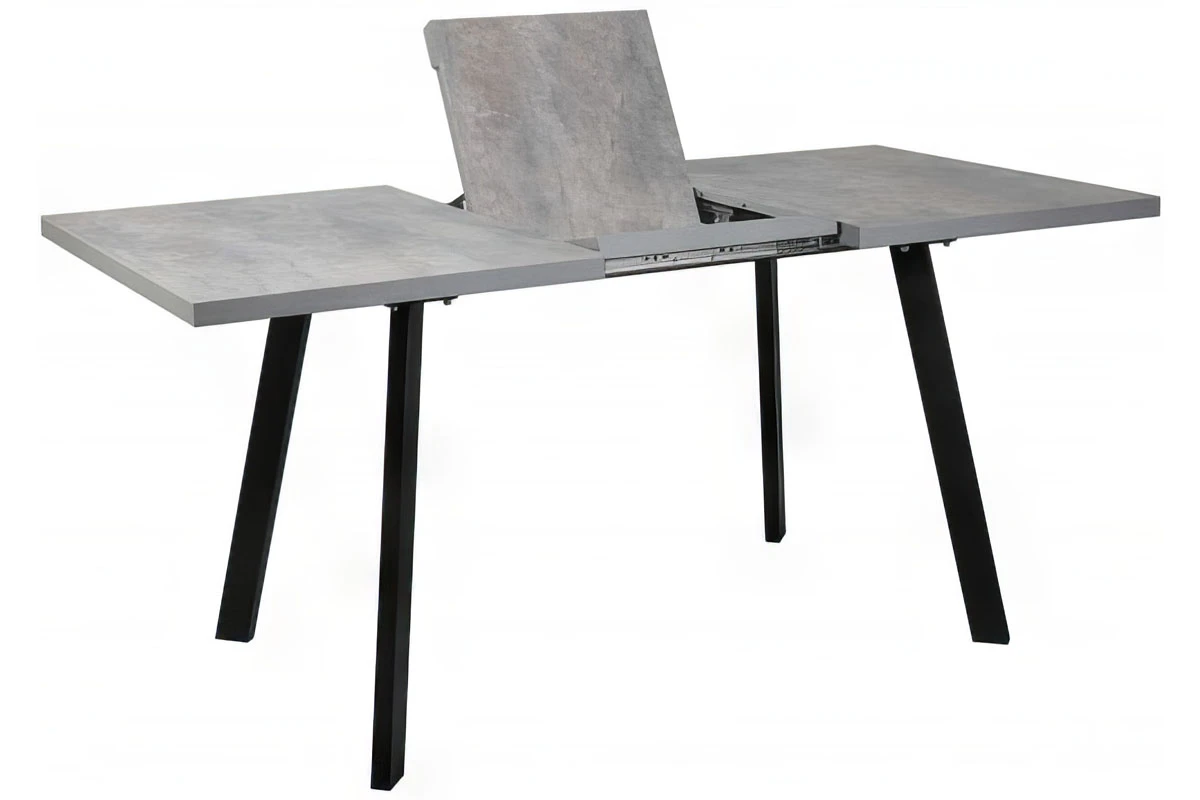 Стол Борг раздвижной 120х80 (Муар черный/Цемент) СРП С-021 - купить в Озерце
