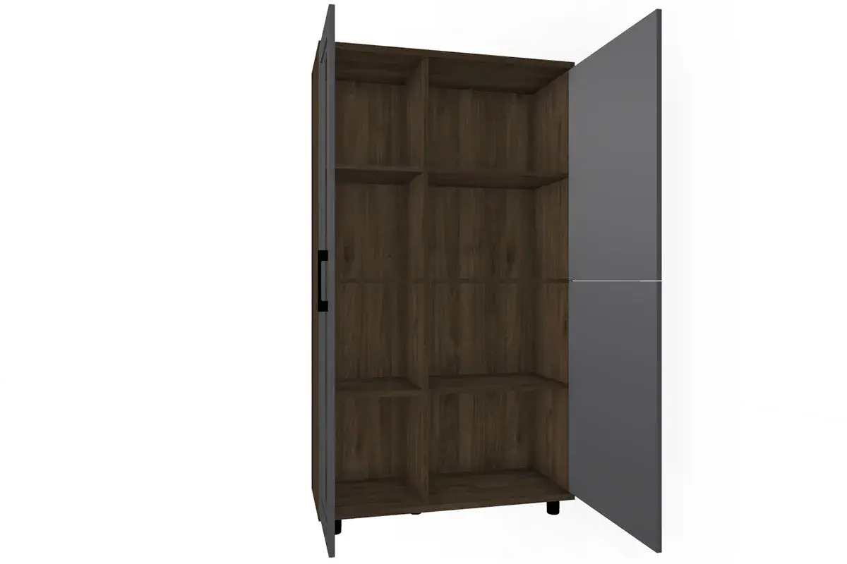 Шкаф многоцелевой ШК-5081-ГТ-АМ (Гикори Джексон Темный/Антрацит Матовый) в мебель-центре Озерцо