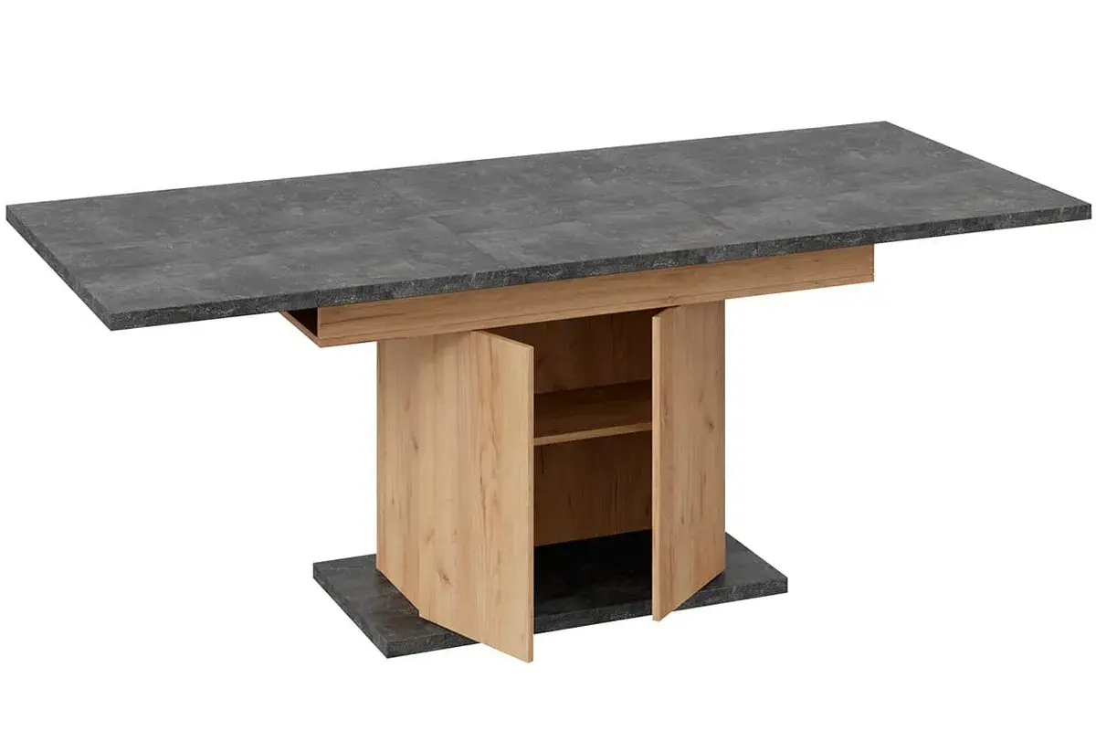 Стол раздвижной Детройт Тип 1 (Дуб Крафт золотой/Ателье темное) - купить в Озерце