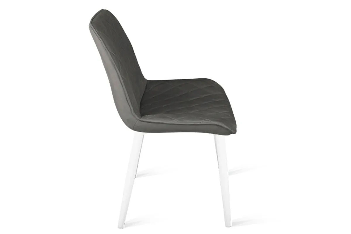 Стул Oscar (Белый Муар / Велюр L002 Серо-бежевый) - купить в Озерце