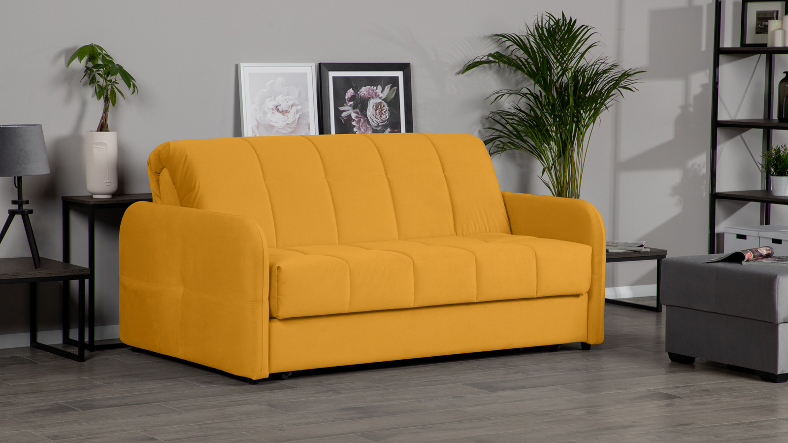 Диван Domo Pro Sky velvet 30 с коробом для белья с мягкими подлокотниками 140 жесткий 122x163 — купить в Озерце