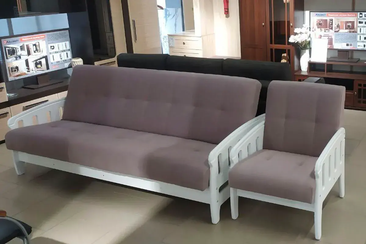 Диван-кровать Ретро (Белый/Velutto 11) — купить в Озерце